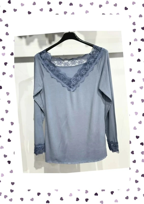 Blusa leve com bordas de renda – Tamanho único – Nova - Vários tons disponíveis – photo 6
